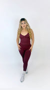 Stretch it out leggings-Burgundy