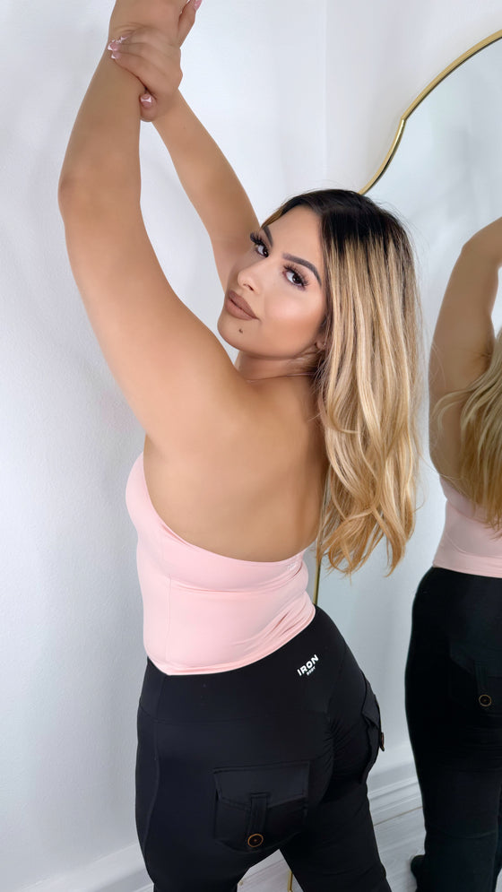 Next level halter Top-Baby Pink