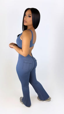  See me coming flare jumpsuit (Blue)