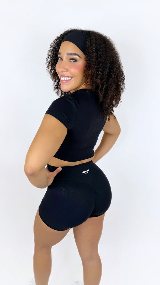 Made for it metallic top-Black