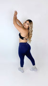 Refined mid rise leggings-Navy