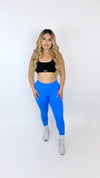 Refined mid rise leggings- Royal Blue