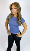 Soft girl era compression top-Navy