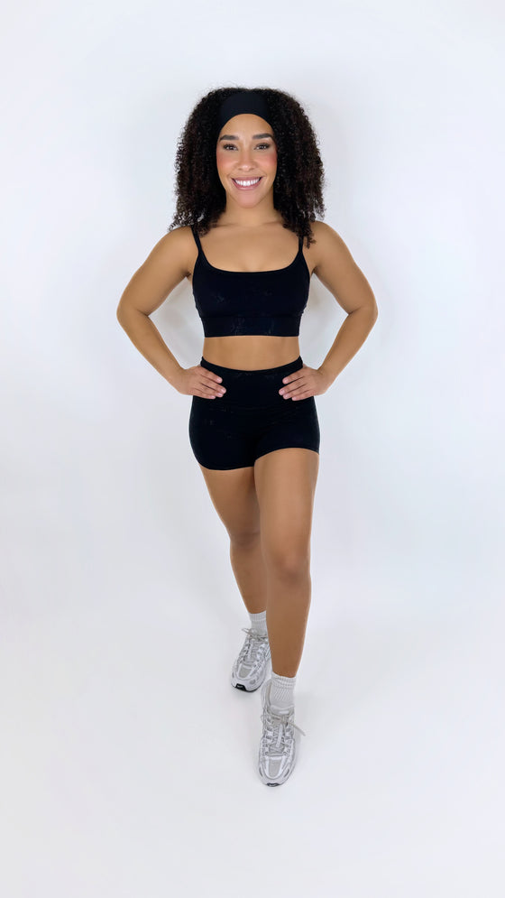 Made for it metallic Shorts -Black