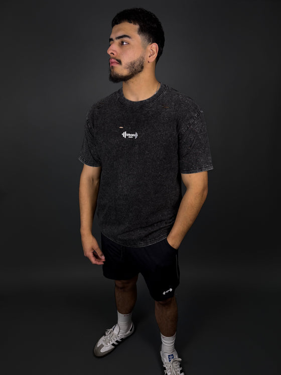 Oversized Ironbody ripped t-shirt- Dark grey