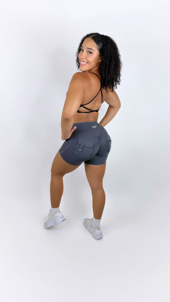 Tone up scrunch shorts (Dark grey)