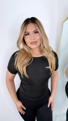  Soft girl era compression top-Black