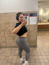 Refined mid rise leggings-Dark Grey