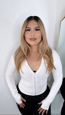  Cropped Sculpted jacket-White