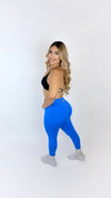Refined mid rise leggings- Royal Blue