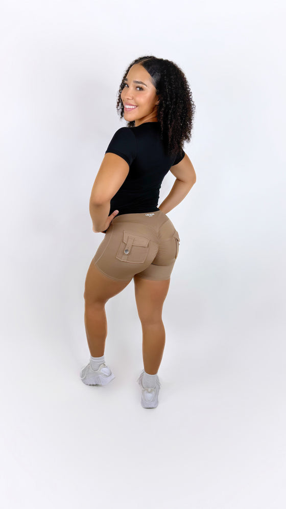 Tone up scrunch shorts (Taupe)
