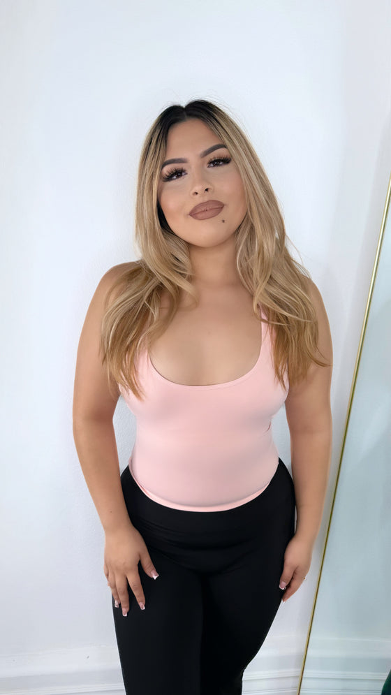 Next level halter Top-Baby Pink