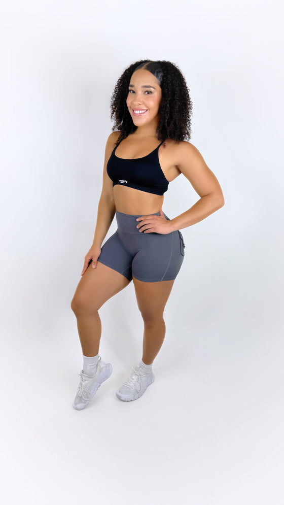 Tone up scrunch shorts (Dark grey)